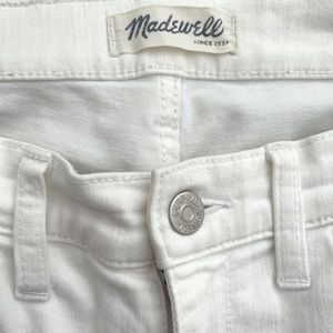 Madewell High Riser Skinny Jeans in White, Size 28